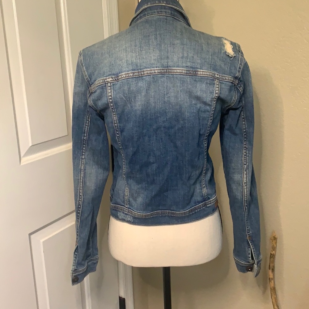 Sneak Peek | Distressed Denim Jean Jacket | Small - Picture 4 of 5